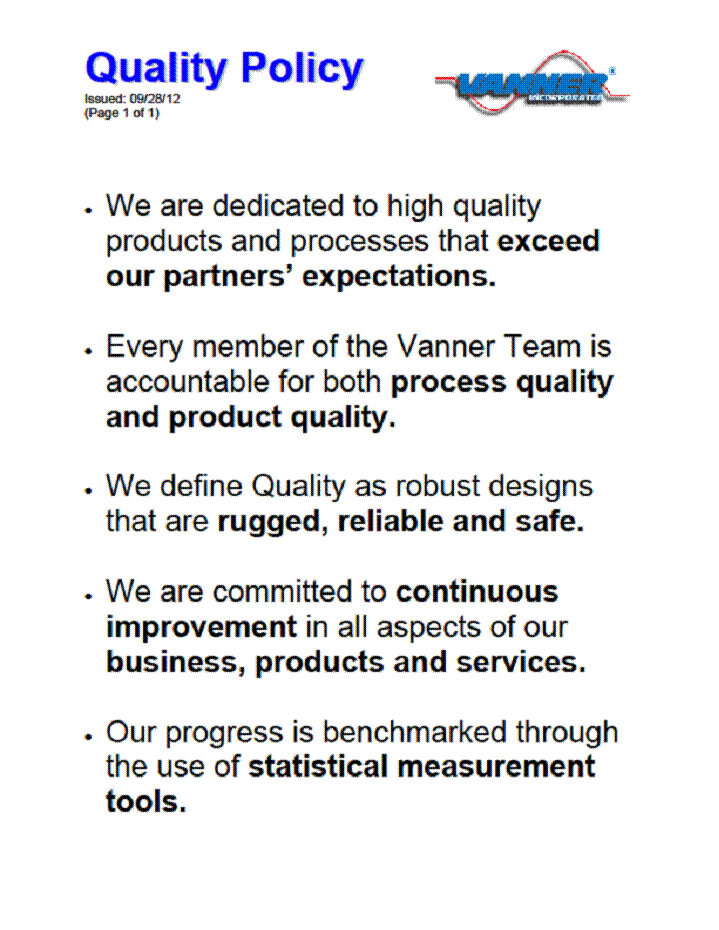 Quality Policy